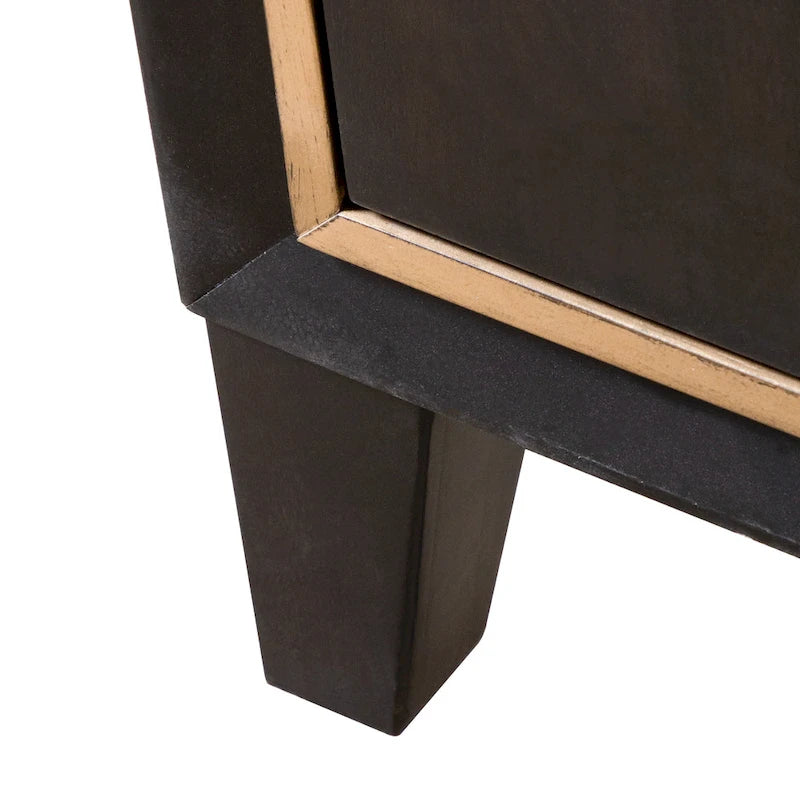 Commode moderne à 5 tiroirs en bois massif espresso Nyx Furniture of America