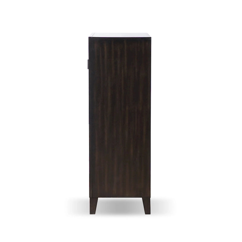 Commode moderne à 5 tiroirs en bois massif espresso Nyx Furniture of America