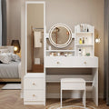 Coiffeuse avec miroir et lumières, table de maquillage pour chambre à coucher