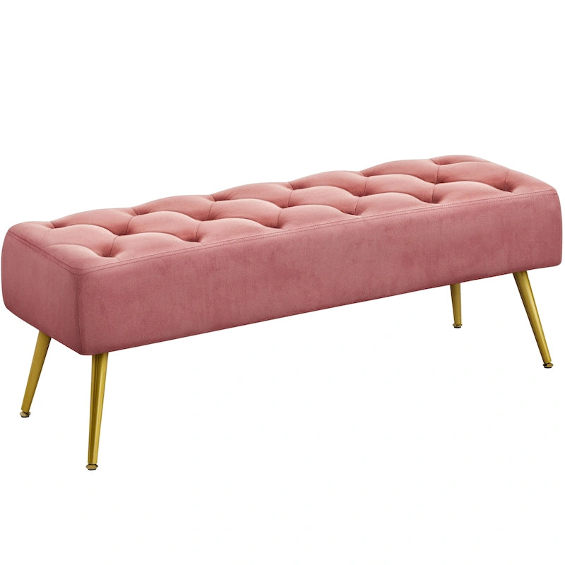 Banc de table rembourré, tabouret en velours capitonné - 45 16 17