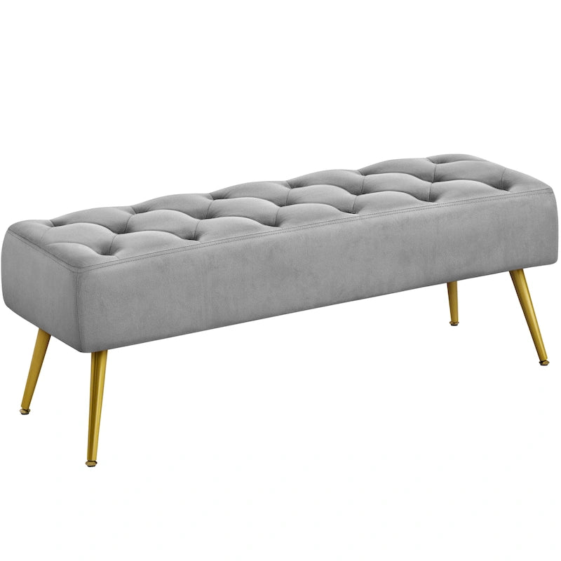 Banc de table rembourré, tabouret en velours capitonné - 45 16 17