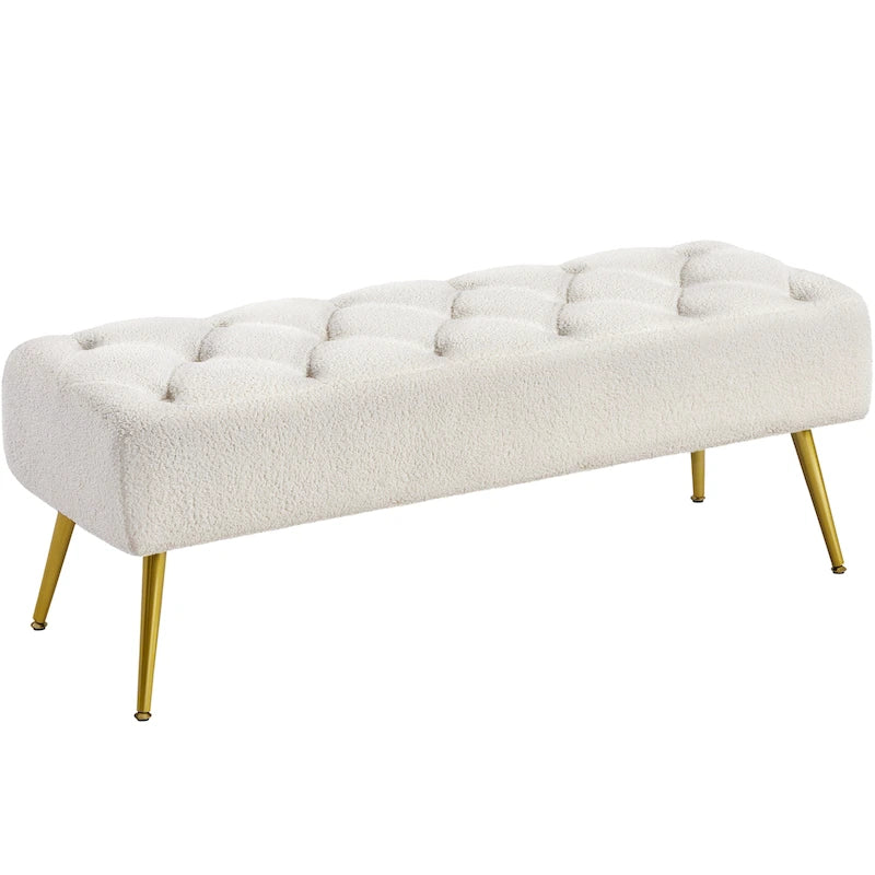 Banc de table rembourré, tabouret en velours capitonné - 45 16 17