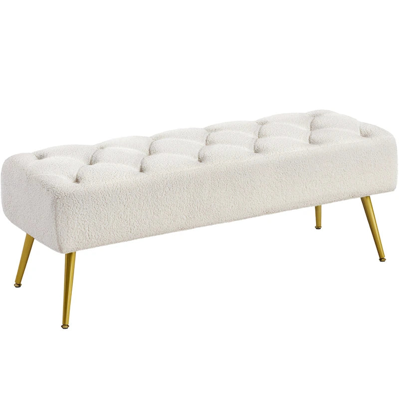 Banc de table rembourré, tabouret en velours capitonné - 45 16 17