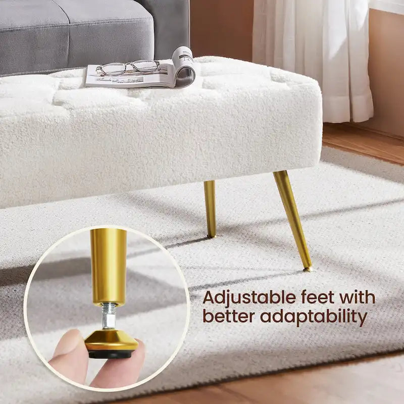 Banc de table rembourré, tabouret en velours capitonné - 45 16 17