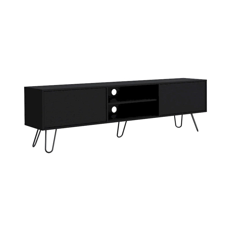 Meuble TV 2 portes Pieds épingles