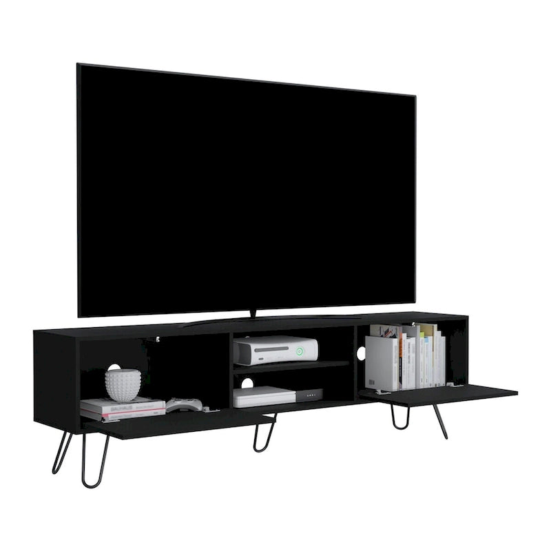 Meuble TV 2 portes Pieds épingles
