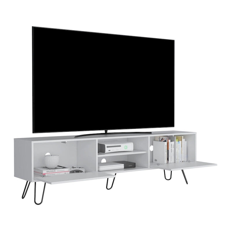 Meuble TV 2 portes Pieds épingles