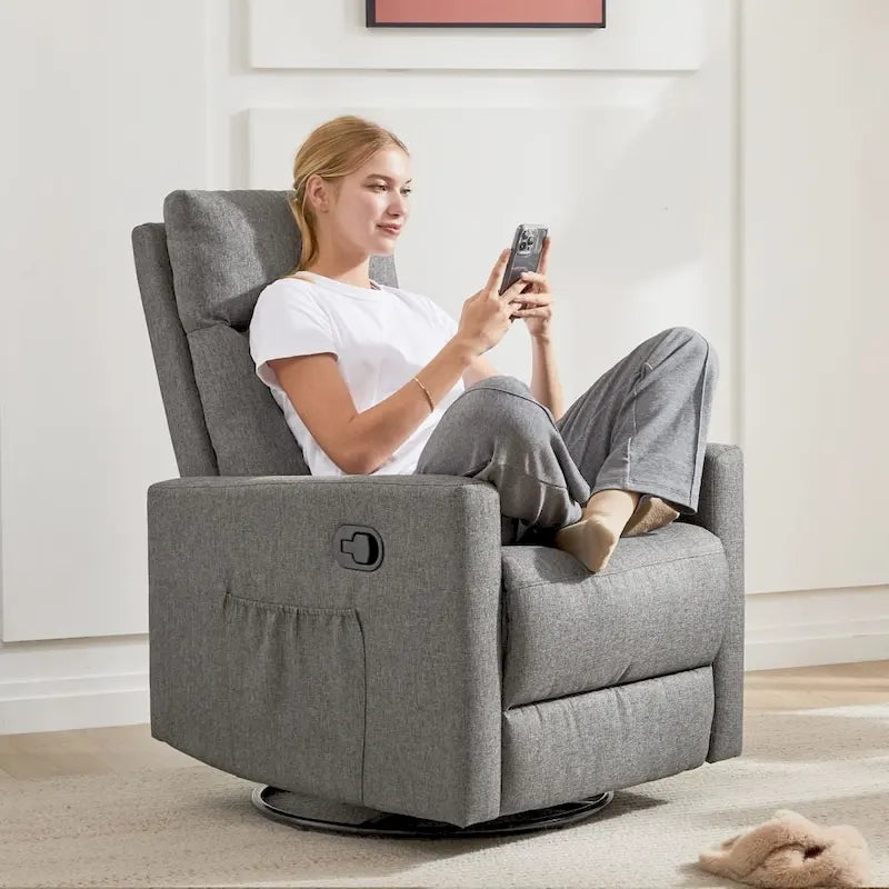 Fauteuil inclinable manuel en tissu - Canapé simple