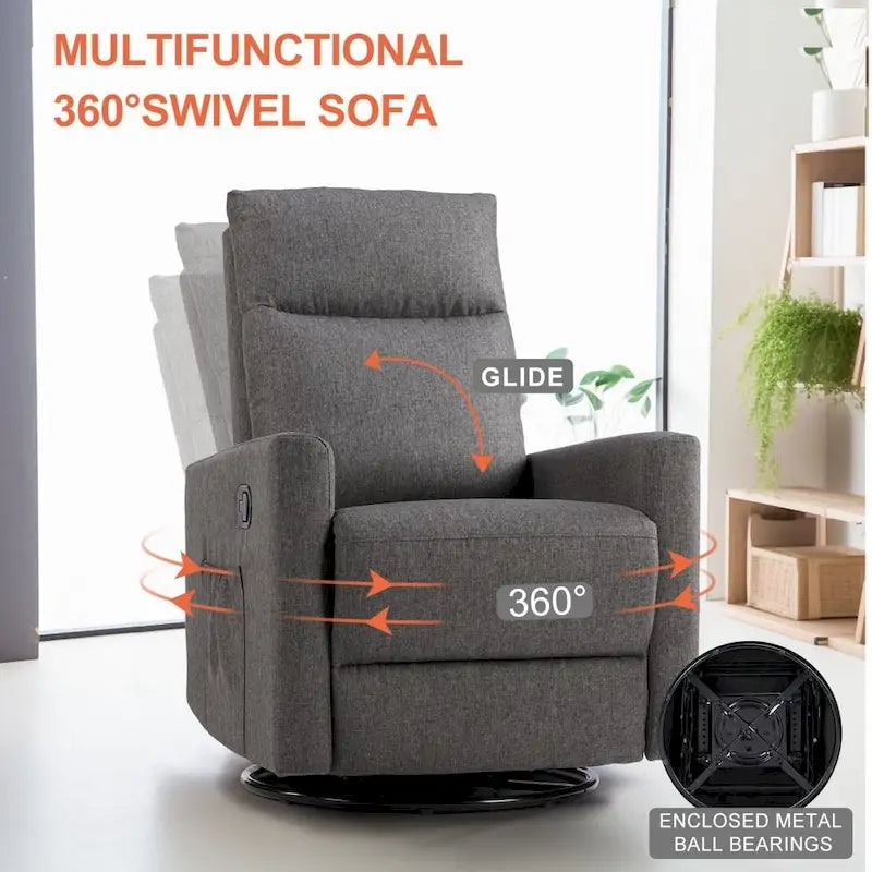 Fauteuil inclinable manuel en tissu - Canapé simple