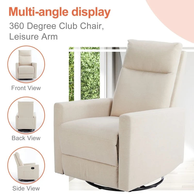 Fauteuil inclinable manuel en tissu - Canapé simple