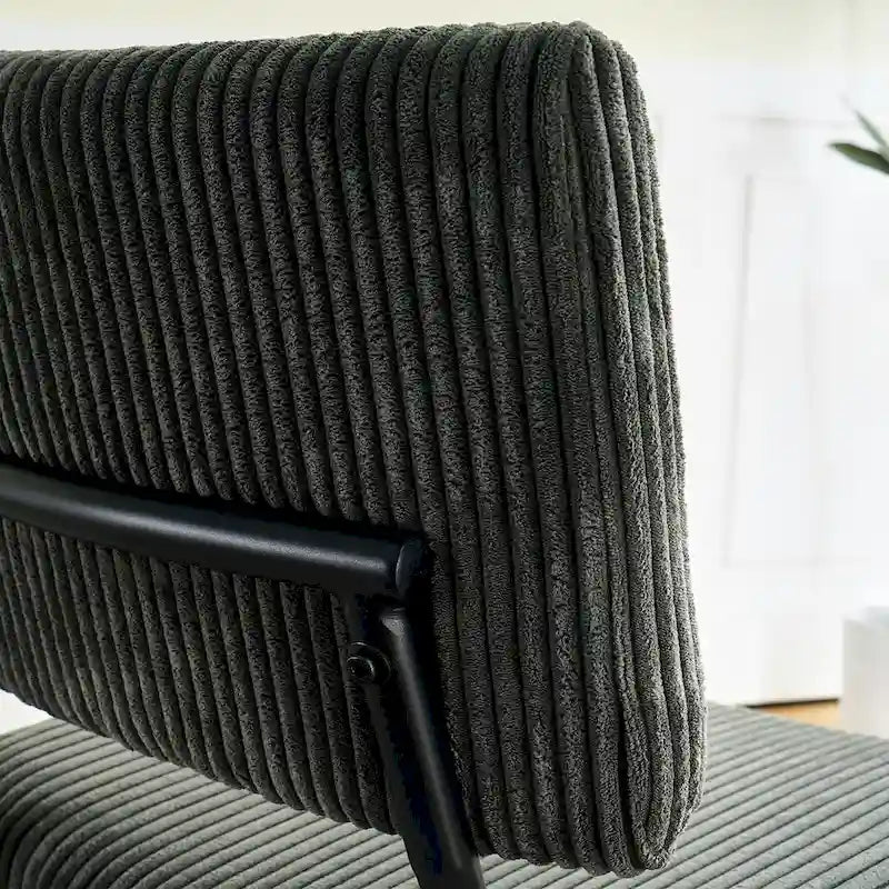 Chaise de salle à manger moderne simple en velours Chaises rembourrées en tissu tabouret de chambre à coucher chaise de coiffeuse pieds en métal noir (lot de 2)