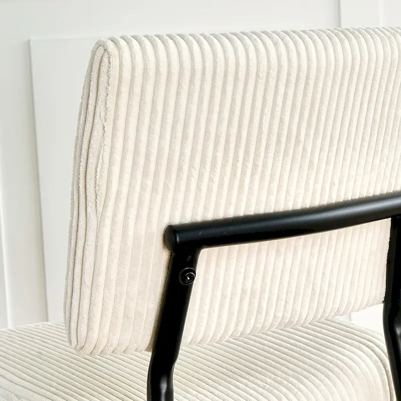 Chaise de salle à manger moderne simple en velours Chaises rembourrées en tissu tabouret de chambre à coucher chaise de coiffeuse pieds en métal noir (lot de 2)