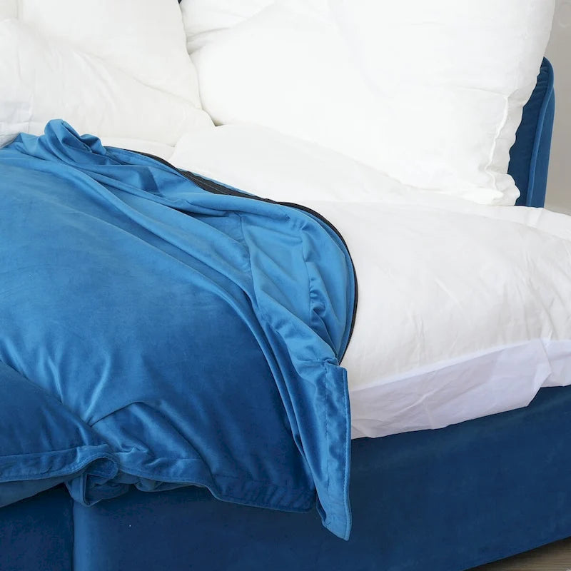 Canapé modulable Cloud, 5 places en plumes et duvet, en velours, avec assise large et profonde, convertible en L.