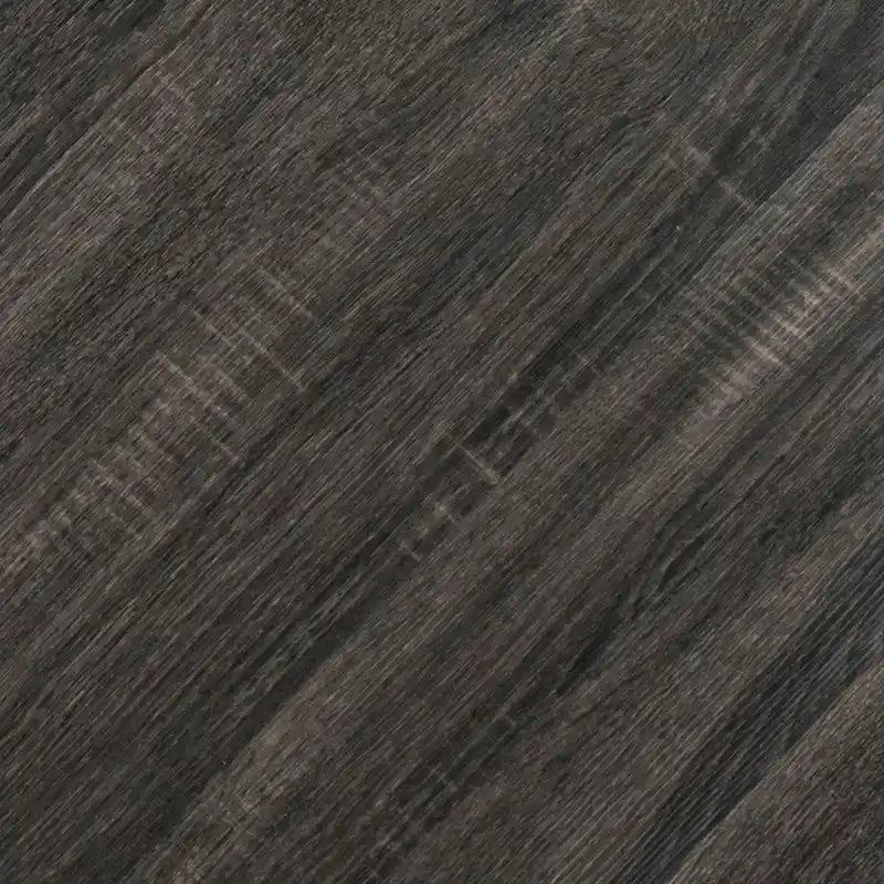 Table à manger ronde gris foncé / noire